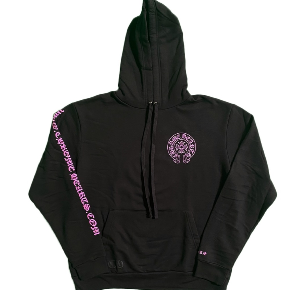 Chrome Hearts Pink Horseshoe Logo Hoodie Exclusive